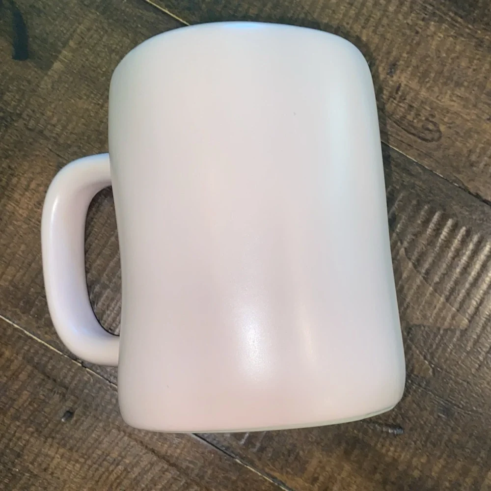 Rae Dunn light pink I Love Mom large letter ceramic coffee mug farmhouse